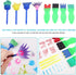 Keenso 12pcs Kids Painting Supply Brushes Sponge Paint Toy Drawing Set for Children's Play and Trap Observer