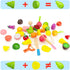 Sets 3+ Wooden Play Food for Kids Kitchen - Cutting Fruits and Veggies Toddler Toys Pretend Food Play Kitchen