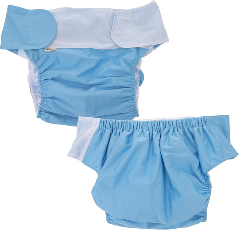 Ipetboom 2pcs Reusable Adult Diaper Covers Pants Comfortable Cloth Underwear for Overnight Leakproof