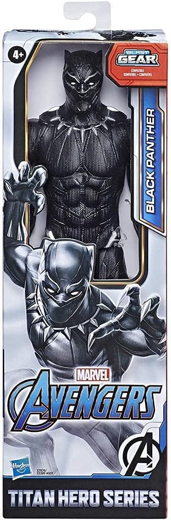 Marvel Titan Hero Series Black Panther Action Figure, 30 Cm Toy for Children Aged 4 Years and Up, Inspired Universe