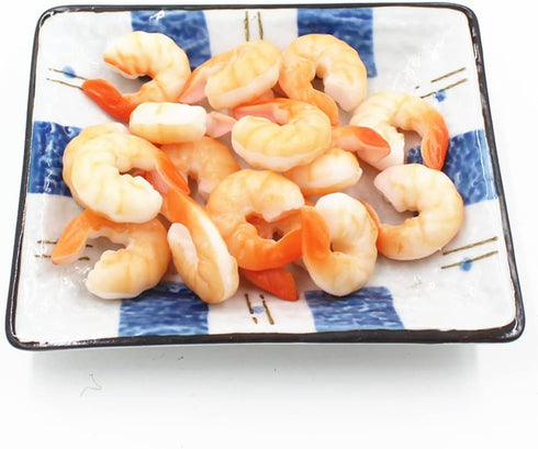 12pcs MAOMIA Artificial Shrimp Figures Lifelike Realistic Sea Life Seafood Model Toy for Home Kitchen Market Display