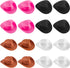 20 Pieces Plastic Mini Western Cowboy Hats, Cute Doll Hats for Dollhouse Decoration (Pink, White, Brown, Black)