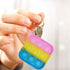 Clanam 120 Pcs Mini Pop Bubble Fidget Toys, Silicone Keychain Small Pop Bulk for Party Favors, Classroom Prizes