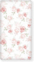 JEPFEIXIA Pink Roses Fitted Crib Sheet for Boys Girls Beautiful Flower Leaves Baby