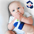 Nuby Soothing Teether Sock, Blue Stars, 5"