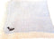 SONA Knitted & Crochet Blue Chenille White Cotton Trim Large Baby Blanket with