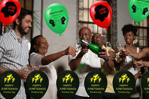 36PCS Happy Juneteenth Day Party Decorations, Latex Balloons - Freedom Day Patriotic Party Supplies Favors