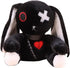 LVQING Black Rabbit Plush Doll, Scary Halloween Stuffed Animal with Long Ears, Perfect for Easter Gifts