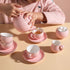 Sweejar Porcelain Tea Set for Little Girls, Kitchen Toys Tea Party Set, Includes Teapot, Cup & Saucer Set of 4