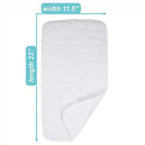 American Baby Company 3 Count Ultra Soft Microfiber Quilted Waterproof Changing Table Pad Liners, 11.5" x 23"