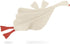 Lulu Moon Muslin Loveys for Babies, Unisex Baby Security Blanket, Goose Lovie 25"x 11" Cream