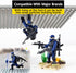 8 PCS Building Block City Policeman Action Mini-Figures with Military Weapons Accessories, SWAT Model Toys for Boys