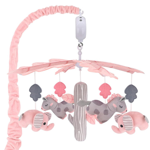 Upgraded Blublu Park Musical Crib Mobile for Girls, Baby Mobile with Hanging