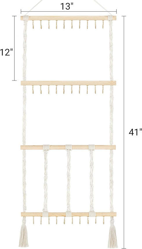 30 Dahey Headband Holder Bow Organizer for Girls Hair Bows Macrame Bow Holder Hair Accessories Hanger Necklace Display