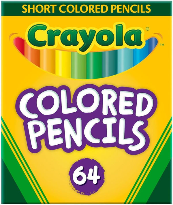 Crayola Mini Colored Pencils, 64 Count, Coloring Supplies for Kids, Colors May Vary, Gift
