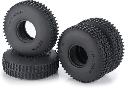Wheel Tires Crawler Tires for TRX4M/SCX24 Upgrade Parts, 65 * 20mm