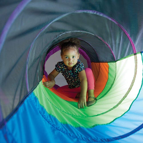 Pacific Play Tents Kids Peek-A-Boo I See You 6 Foot Crawl Tunnel, Multicolor & Mesh