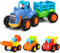 Push and Go Friction Powered Cars Toy Set - Construction Vehicles for 1-3 Year Old Boys - Tractor, Bulldozer, Mixer