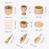Set 9 Montessori Toys Sensory Bin Toys for Toddlers of Wooden Waldorf Toys Wooden Scoops and Tongs for Transfer Work