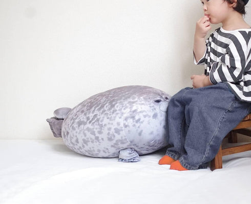 23.7 inch Large Seal Plush Pillow: Soft Stuffed Animal Toy ,Chubby Blob Seal Plushie for Boys Girls, Cute Room Decor