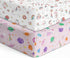 Rajlinen Crib Fitted Sheet Pack of 2, Microfiber Baby Sheets for Standard