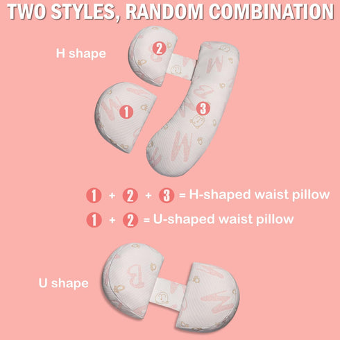 Oskeray Pregnancy Maternity Pillow for Sleeping, Support for HIPS, Backs, Legs, with Detachable and Adjustable Cover