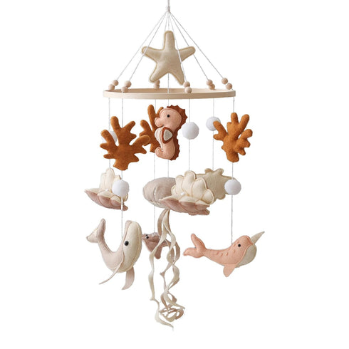 Ceecolia Ocean Life Theme Crib Mobile,Baby Boys Girls Ocean Mobile,Gender Neutral Baby Mobile,Nursery