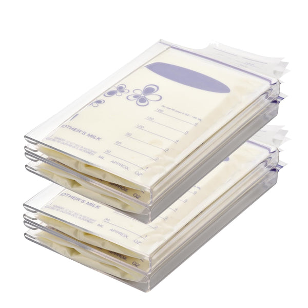 Ugotfeels 4-Pack Freeze Flat Breast Milk Storage Bag |Breastmilk Freezer Flattener Kit Make