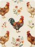 CZXW 52" 28" Farm Roosers Hens Crib Sheets Fitted x Natural Cotton Soft & Breathable for Baby Crib Mattress