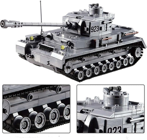 General Jim's Military Brick Building Set - World War 2 German Army F2 Tiger 323 Tank Model Set