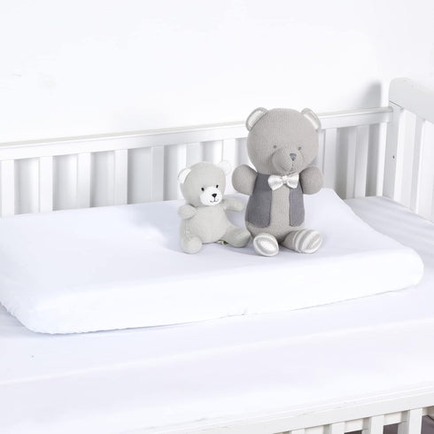 PHF Baby Changing Pad Covers for Boys Girls, 2 Pack Ultra Soft Breathable Microfiber Changing Pad Table Sheets for Most Baby Changing Pads, White & Khaki