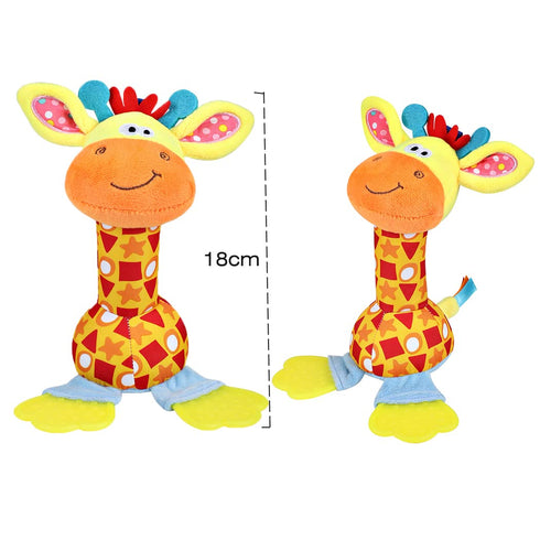 Baby Soft Rattles for 0-6 Months, Developmental Sensory Hand Grip Toys for Babies 6 to 12 Months, Plush Toy