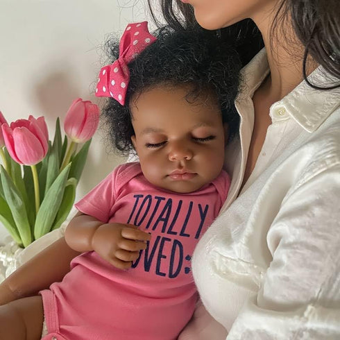 20 Inch Pinky Reborn Baby Doll Black Girl Realistic Newborn Baby Dolls Realistic African American Reborn Doll Toy