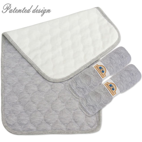 3 Count(Gray 13 27) BlueSnail Quilted Thicker Waterproof Changing Pad Liners x