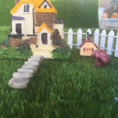 2-Pack 35 Inch Miniature Fairy Garden Fence Decorative Ornament for Dollhouse, 2 inch Height, White
