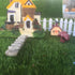 2-Pack 35 Inch Miniature Fairy Garden Fence Decorative Ornament for Dollhouse, 2 inch Height, White