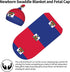 WZYCWB Set Haitian Flag Newborn Sleep Swaddle Blanket, Baby Swaddle Receiving Blanket, Baby Universal Receiving (