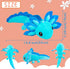 Axolotl Plush Toy,14" Axolotl Stuffed Animal,Salamander Axolotl Plush Doll Gifts for Boys Girls Birthday Christmas, New Year (Blue+Black)