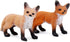 UANDME Fox Toy Figures Set - Includes Arctic Fox & Red Foxes Figurines Cake Toppers (5 Foxes)
