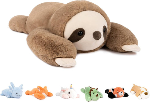 Niuniu Daddy 20" | 3.3 Pound Weighted Sloth Stuffed Animals for Adults
