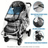 PandaEar Stroller Rain Cover, Universal Clear Baby Stroller Accessory Travel Weather Sheild for Windproof and Waterproof, Infant Breathable Stroller Cover