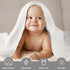 MUKIN Baby Bath Towels, Super Soft Cotton Receiving Blanket, 2Pack Swaddle Blanket for Newborns (White+White)
