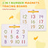 Gamenote Magnetic Number Tracing Board - 2 in 1 Double Sided Writing Board for Toddlers & Kids Learning