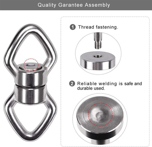 BeneLabel Swing Swivel with 2 Carabiners, 770LB Capacity, Safest Rotational Device for Aerial Silks