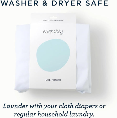 Waterproof Esembly Pail Pouch - Hangable Diaper Liner in Sea Salt