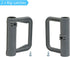 Retractable Baby Gate Hardware, Pet Gate with Cat Door, Wide Baby Gate Replacement Parts Kit, Gray Wall Mounting