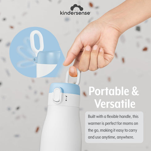 12 Oz 55W Preset 18W KinderSense Portable Bottle Warmer for Travel - Fl Large Capacity Power - Breastmilk, Water, Baby