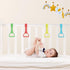 8Pcs (4 Pull Up Rings - Baby Walking Exercises Assistant - Bed & Crib Stand Up Rings Colors)