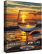Beach Wine Sunset - 1000 Pieces Jigsaw Puzzles for Adults, Ocean Art Landscape, Beautiful Scene Puzzle
