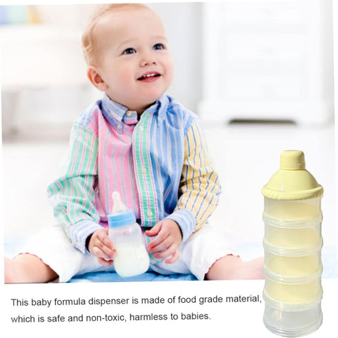 Manwetye 2 5 PCS Layers Baby Milk Powder Pots, Formula Dispenser Portable Milk Powder Formula Dispenser Container Pot